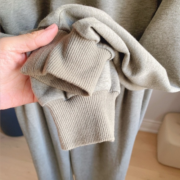 Sage Green Cropped Hoodie Wide Leg Pants Set S - Picture 4 of 7